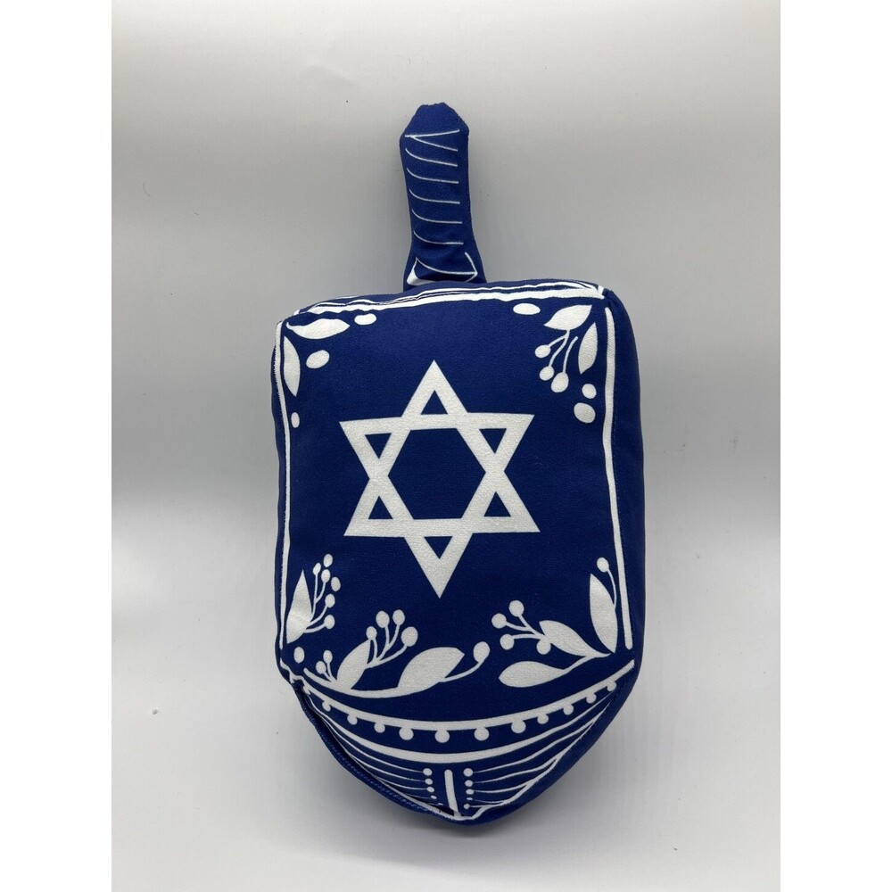 Hanukkah Dreidel Cushion Mini Blue Star Of David Throw Pillow Decor Accent